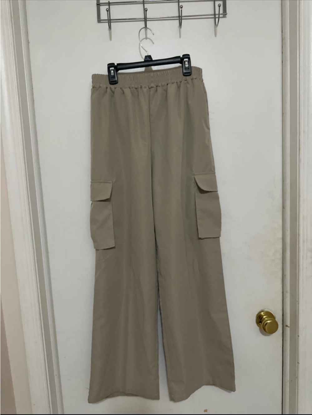 SHEIN Taupe Wide Leg Cargo Pants